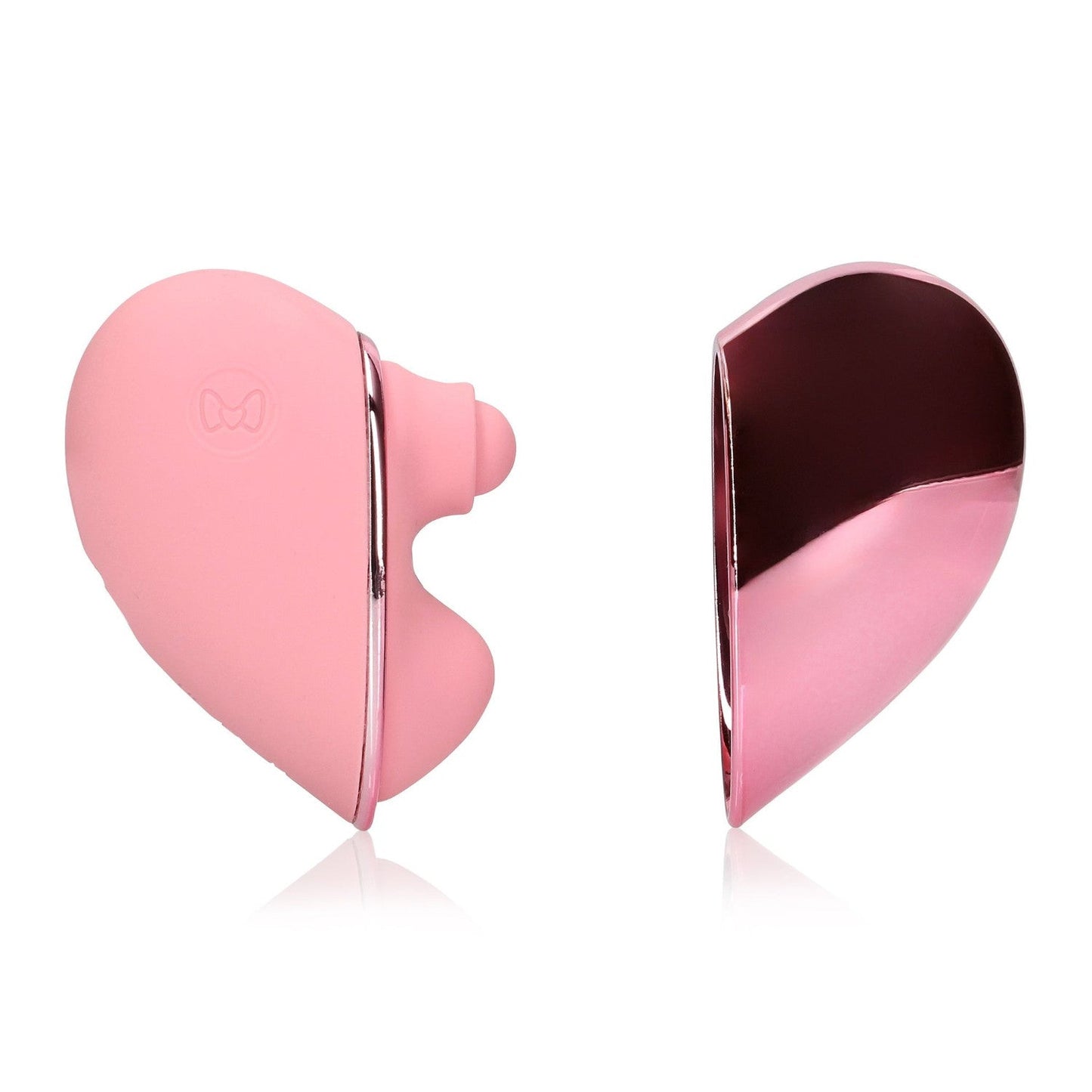 Loveline Tapping Heart Clitoral Stimulator Vibrator Pink Arabesque
