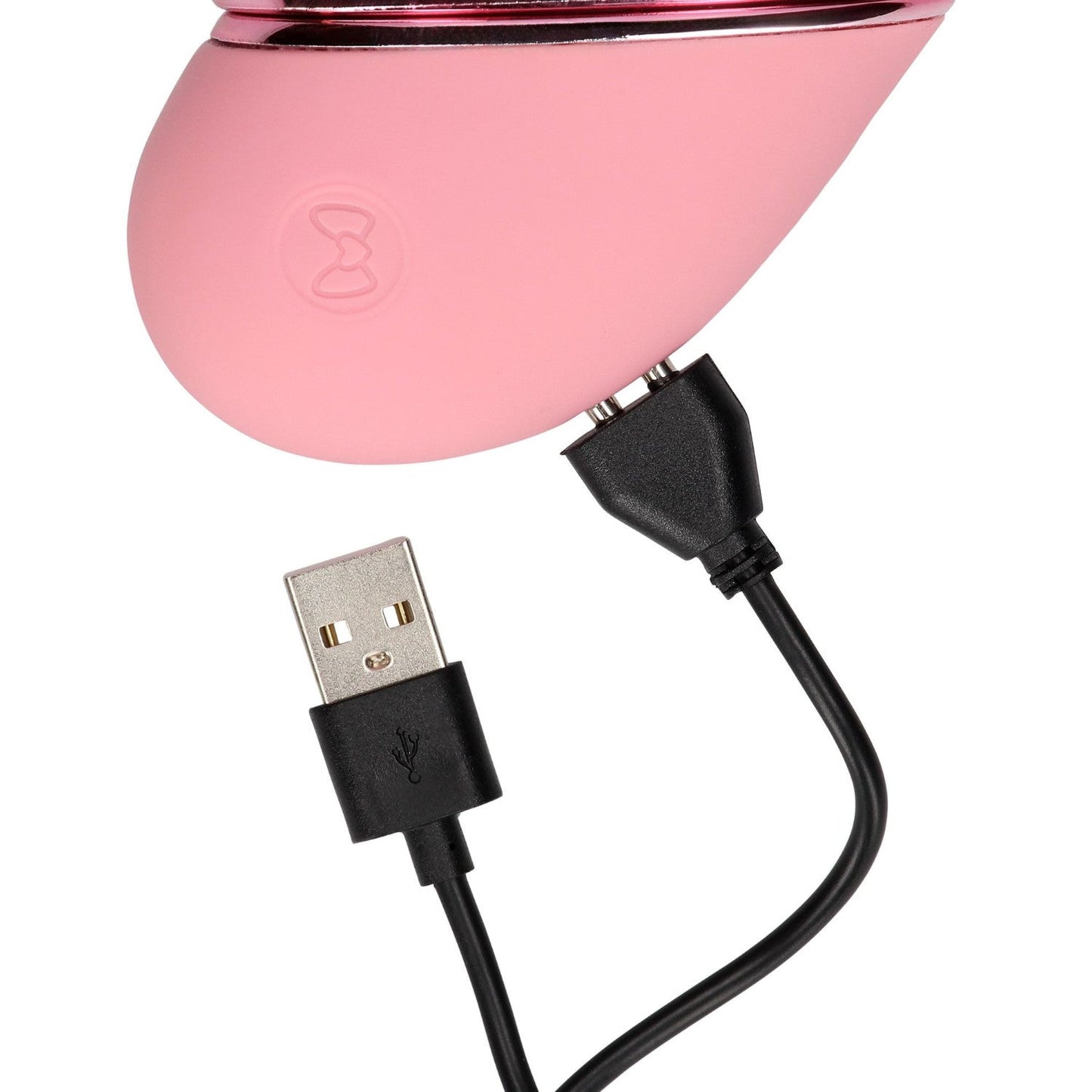Loveline Tapping Heart Clitoral Stimulator Vibrator Pink Arabesque