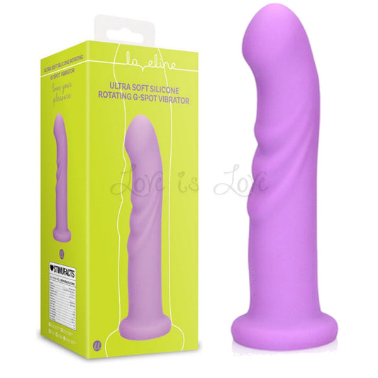 Loveline Ultra Soft Silicone Rotating G-Spot Vibrator Lavender Spectac