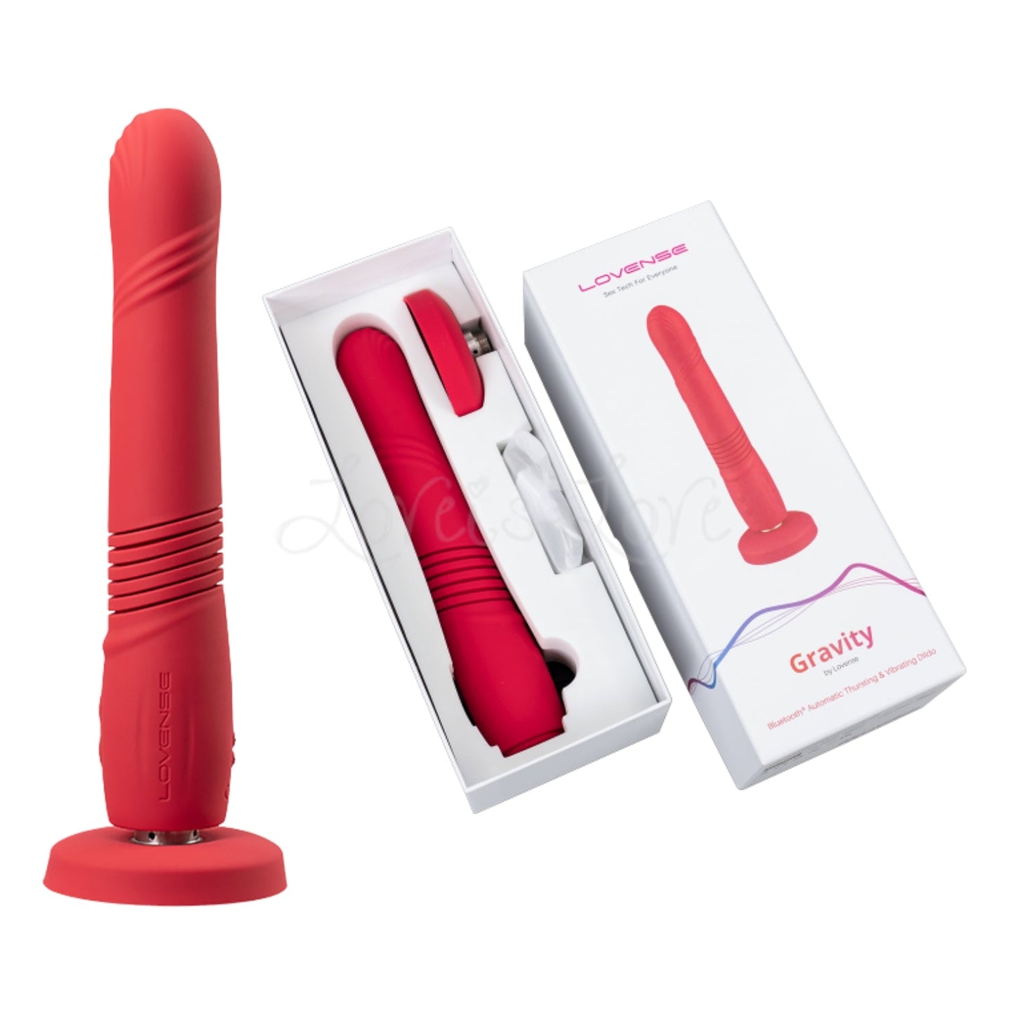 Lovense Gravity App-Controlled, Automatic Thrusting & Vibrating Dildo
