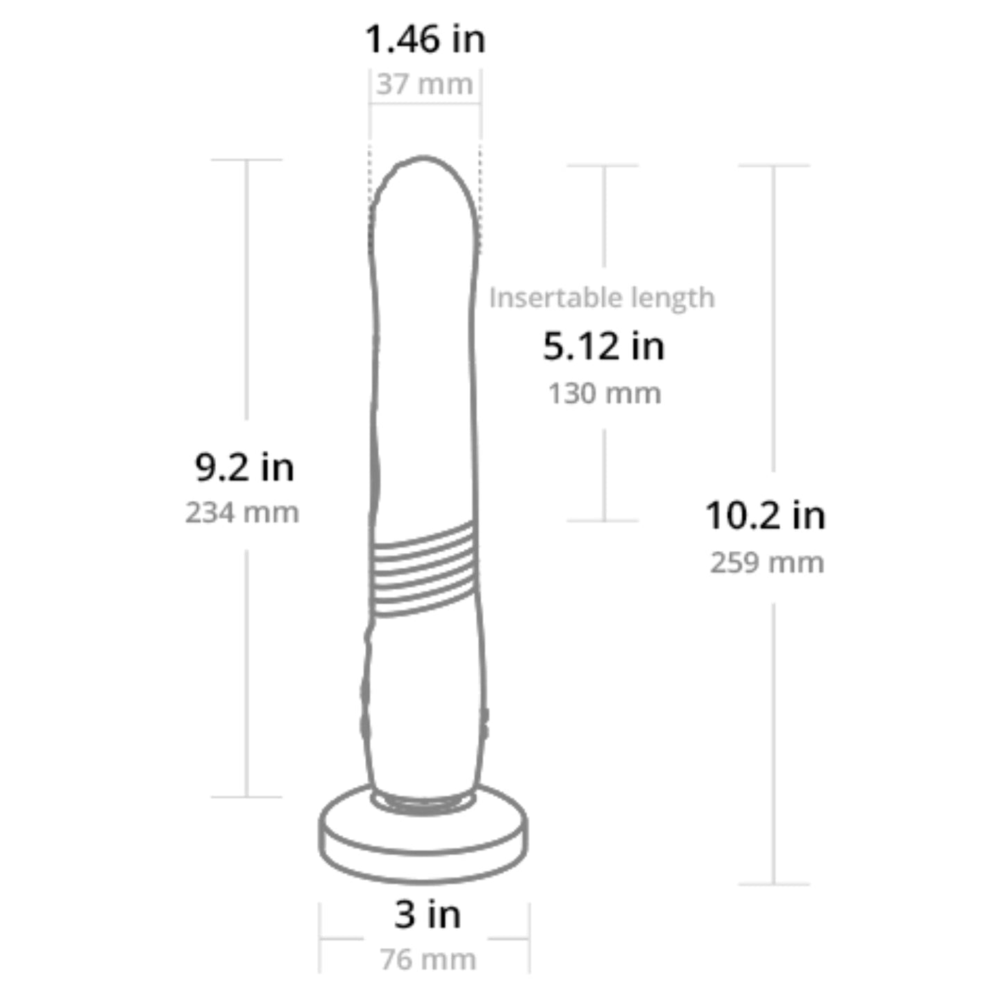 Lovense Gravity App-Controlled, Automatic Thrusting & Vibrating Dildo