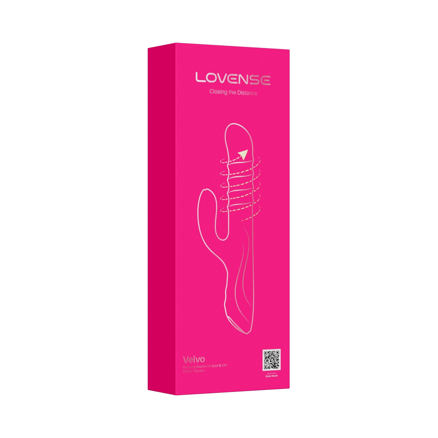Lovense Velvo App-Controlled Rotating Beaded G-Spot & Clit Rabbit Vibrator