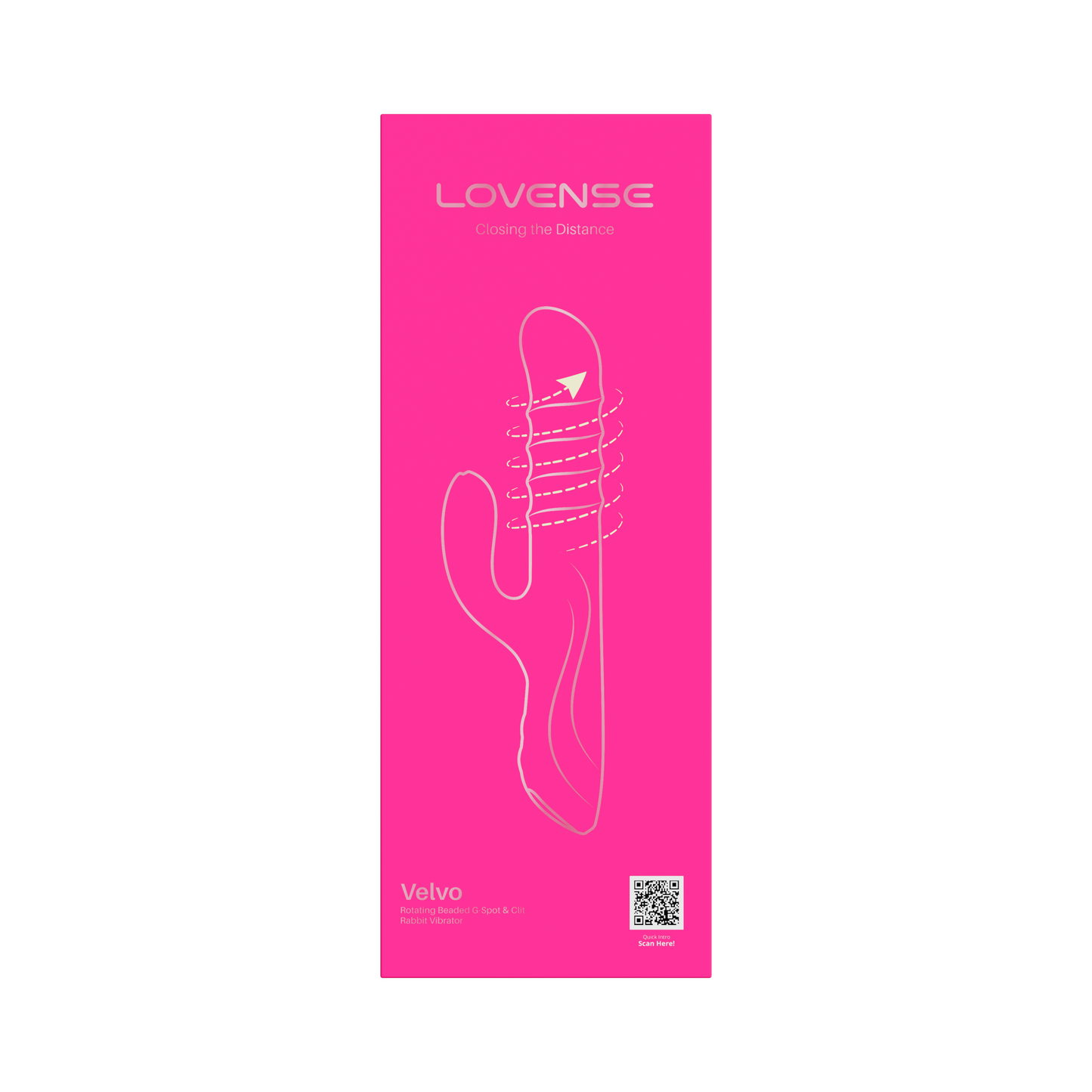 Lovense Velvo App-Controlled Rotating Beaded G-Spot & Clit Rabbit Vibrator