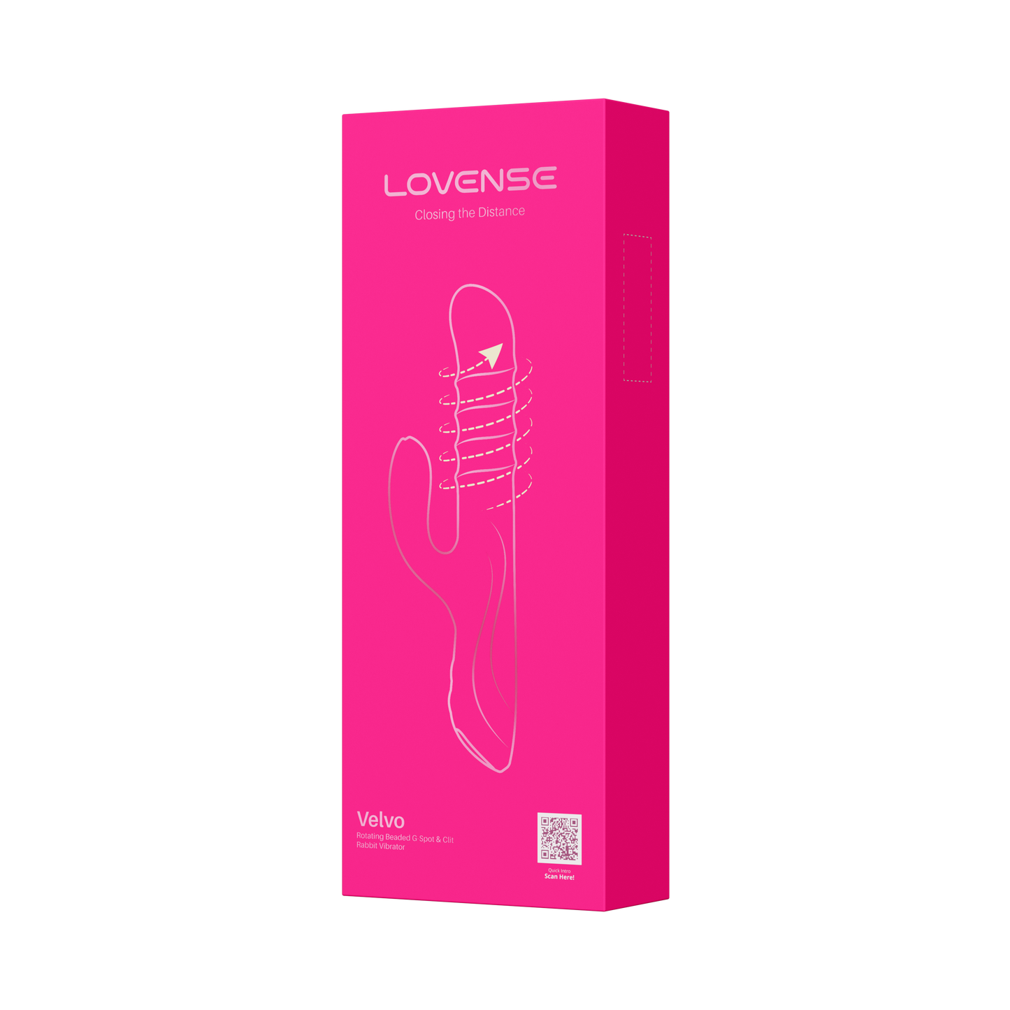 Lovense Velvo App-Controlled Rotating Beaded G-Spot & Clit Rabbit Vibrator