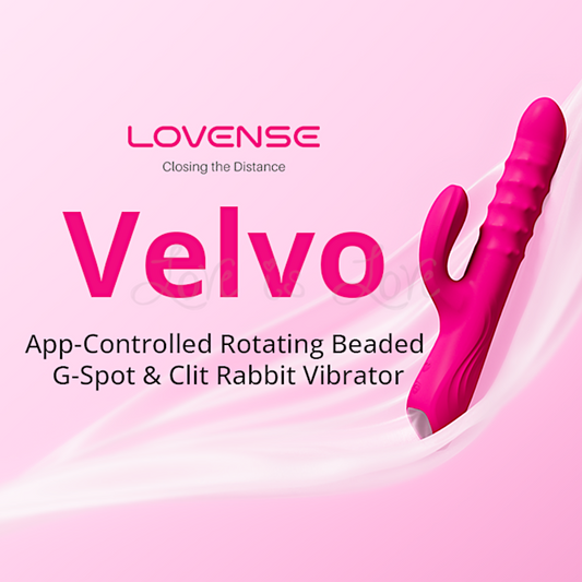 Lovense Velvo App-Controlled Rotating Beaded G-Spot & Clit Rabbit Vibrator