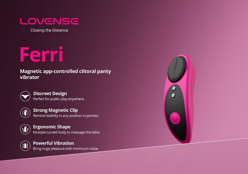 Lovense?Ferri?Bluetooth App-Controlled Magnetic Panty Vibrator (Authorized Dealer)