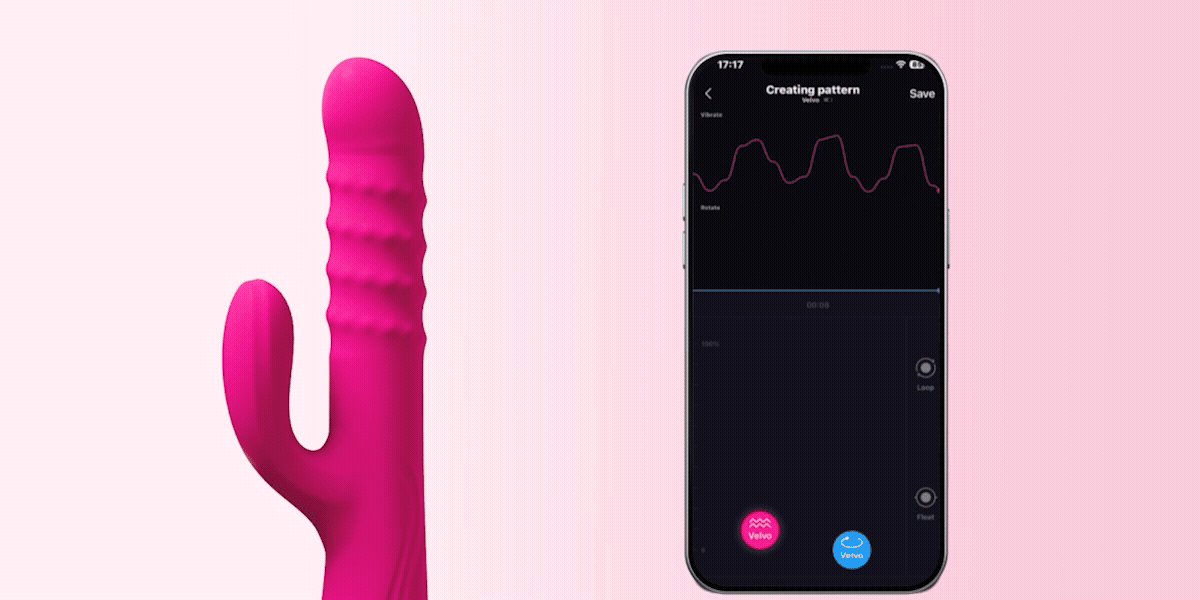 Lovense Velvo App-Controlled Rotating Beaded G-Spot & Clit Rabbit Vibrator
