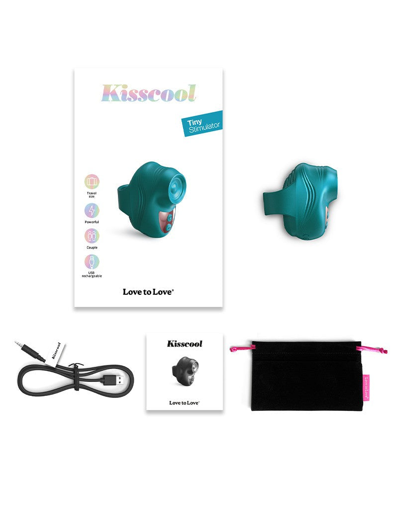 Love to Love Kisscool Tapping Finger Vibrator - Iridescent Green [Limited Period SALE]
