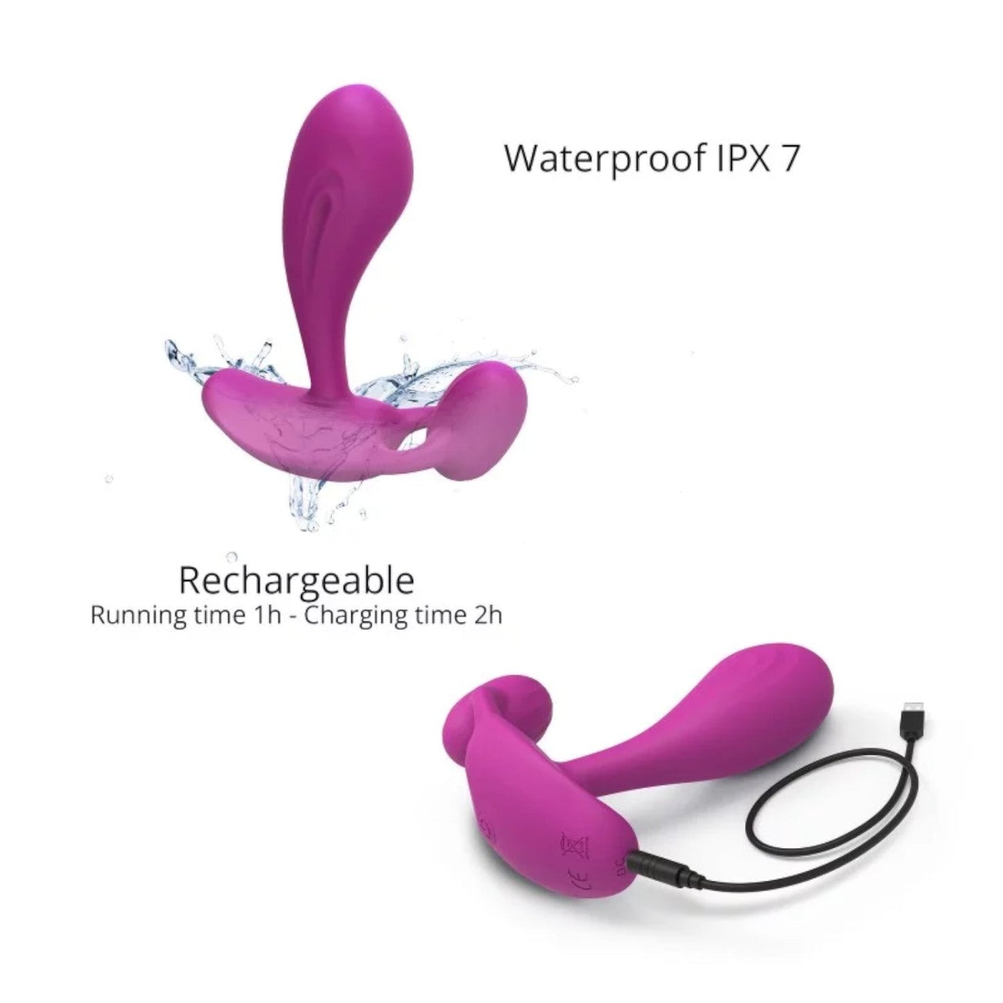 Love to Love Witty Remote-Controlled Silicone P & G-Spot Clitoral And Anal Vibrator Sweet Orchid