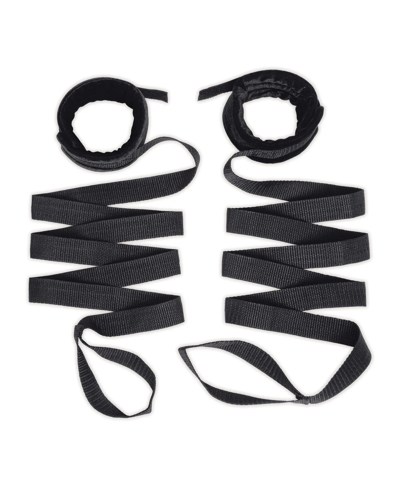 Lux Fetish 4-Piece Bondage Bed Strap and Flogger Kit