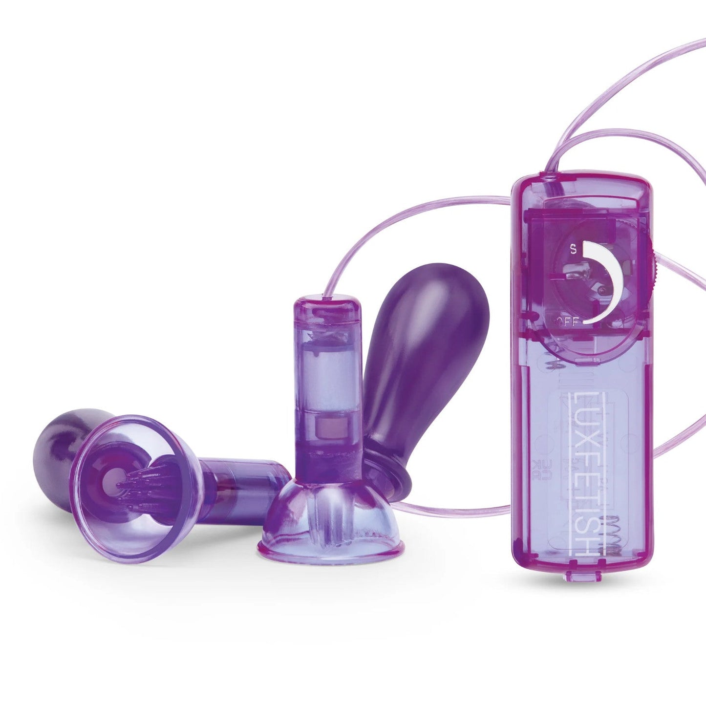 Lux Fetish Remote Control (Wired) Vibrating Nipple Suckers
