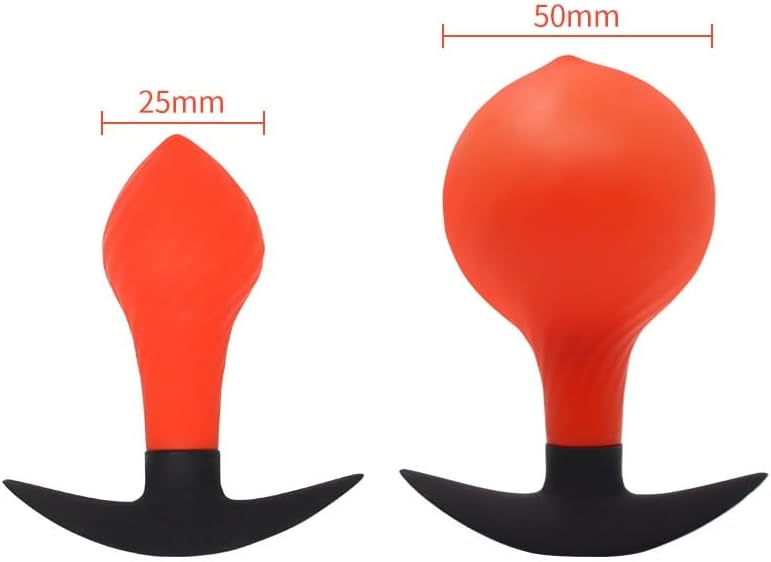 Manual Inflatable Butt Plug Kit with Steel Ball Weight