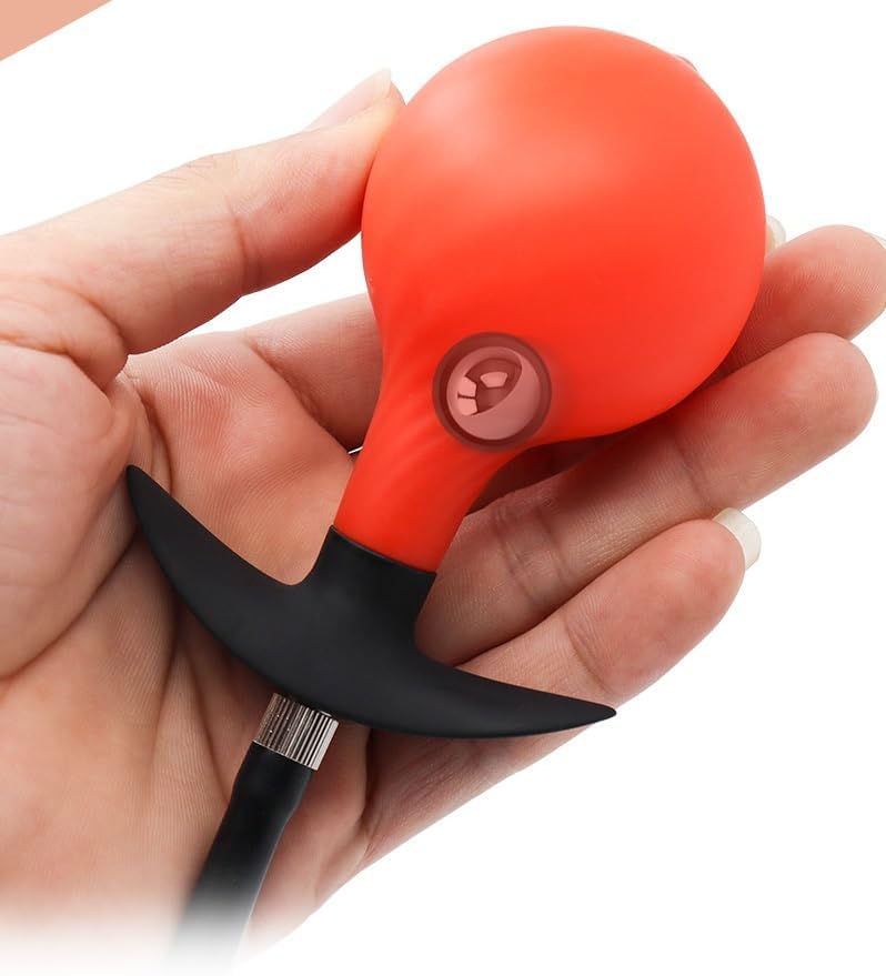 Manual Inflatable Butt Plug Kit with Steel Ball Weight