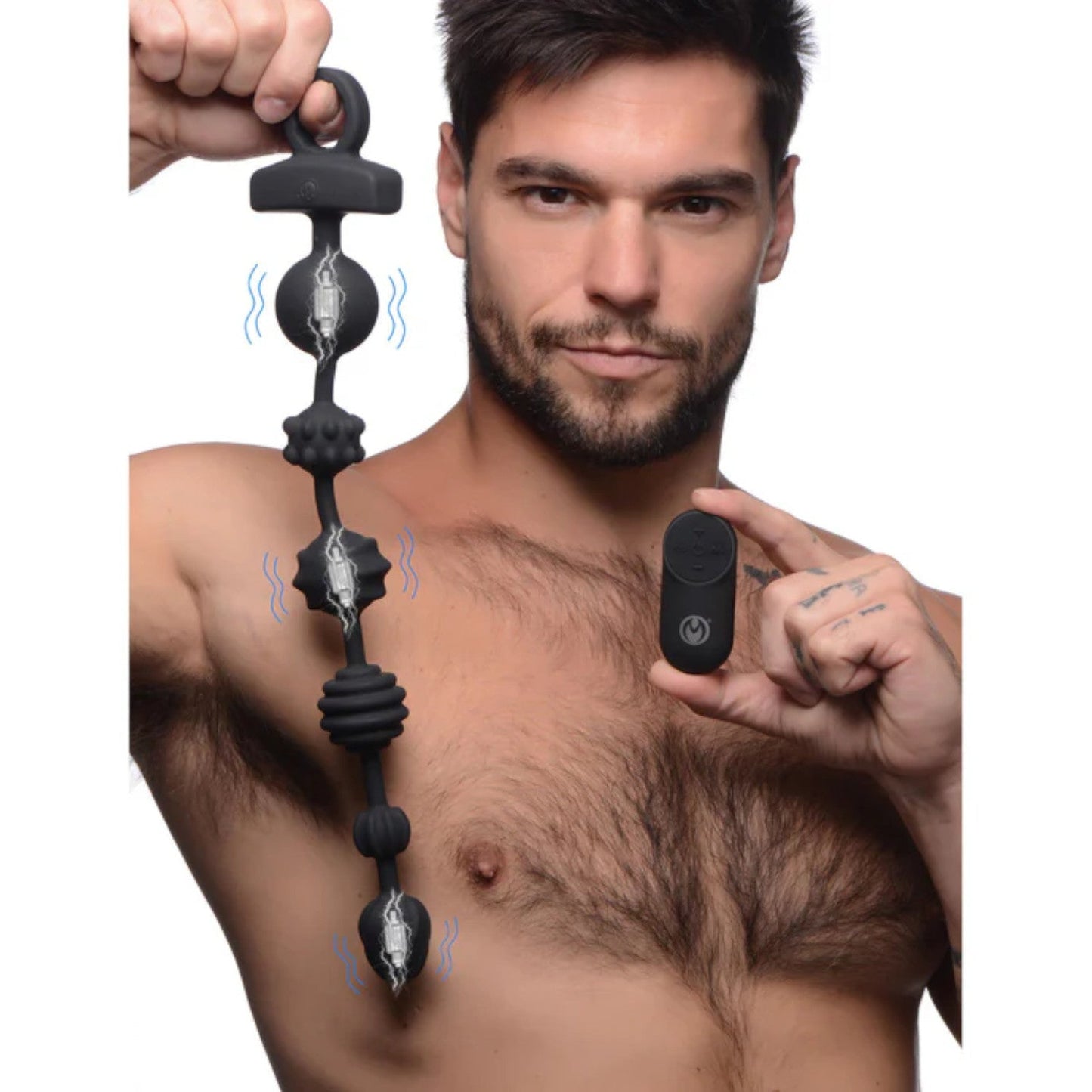 Master Series 21X Dark Rattler Vibrating Silicone Anal Beads with Remote (Limited Period Sale)
