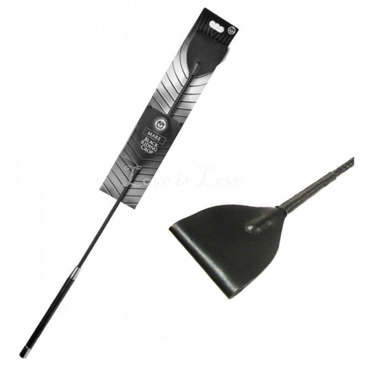 Master Series Mare Black Leather Riding Crop