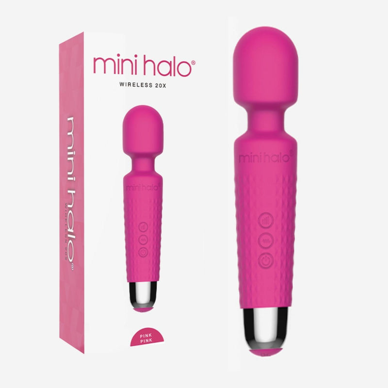 Mini Halo Wireless 20x Rechargeable Mini Wand 20 Pulsations 8 Speed