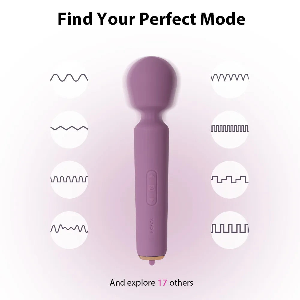 Svakom Mini Emma Neo Interactive Compact Wand Vibrator Romantic Rose