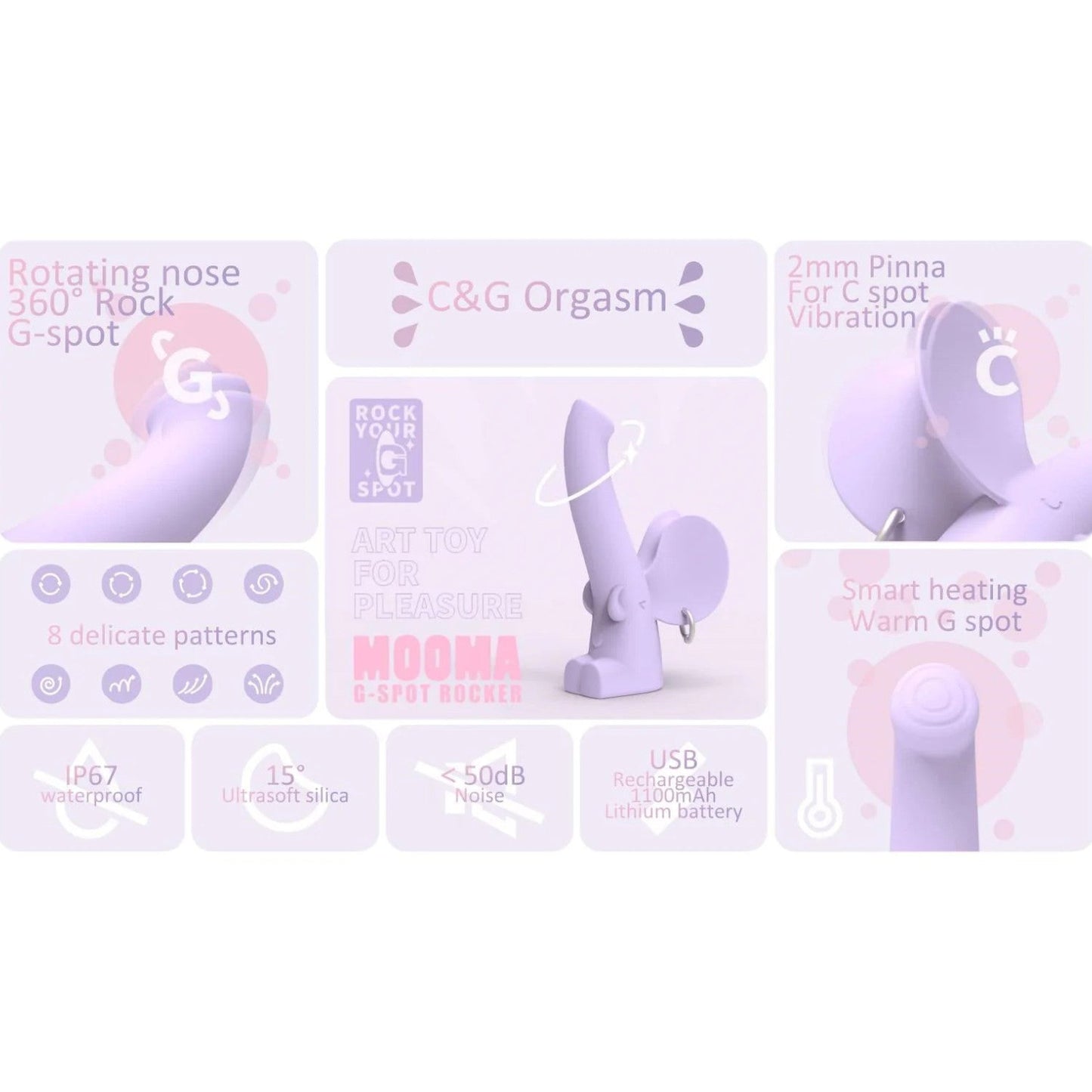 Monster Pub Mooma Smart Heating G-spot Massager Purple