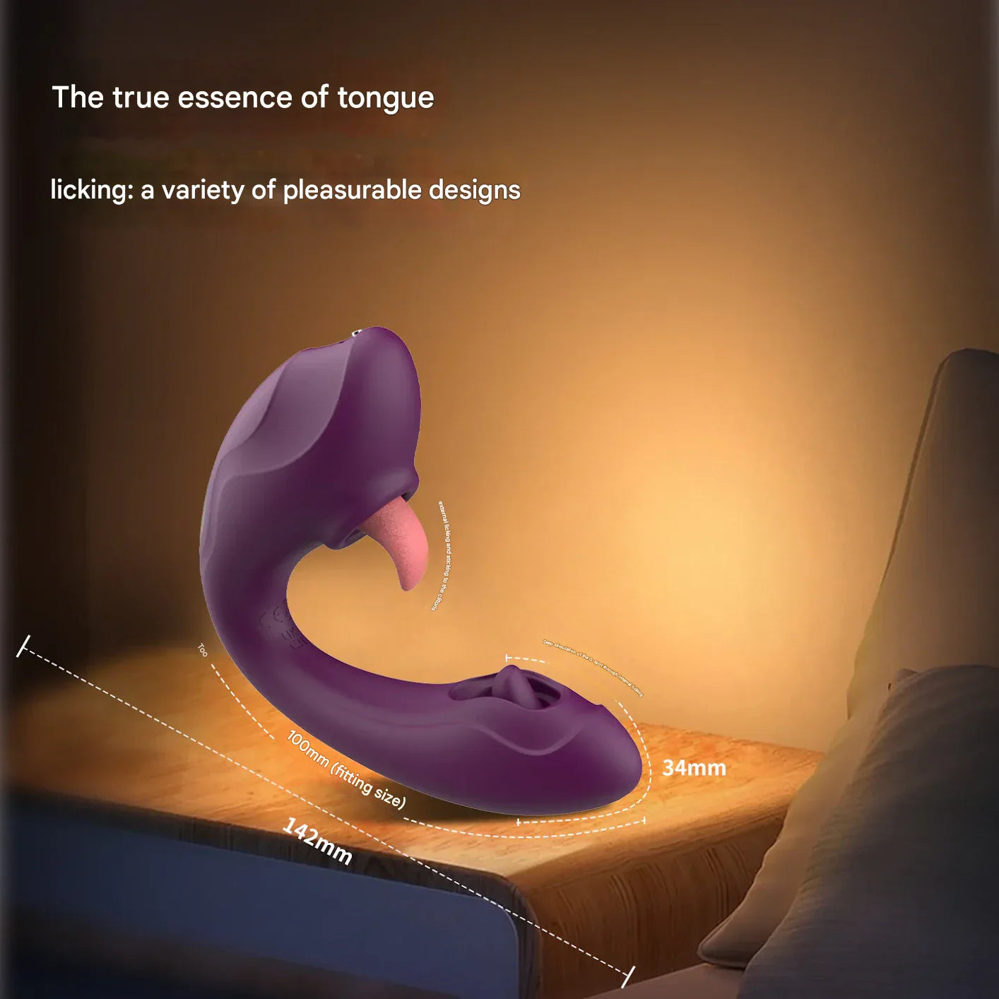MyToys MyLicker Dual-Head Tongue Licking Vibrator Purple
