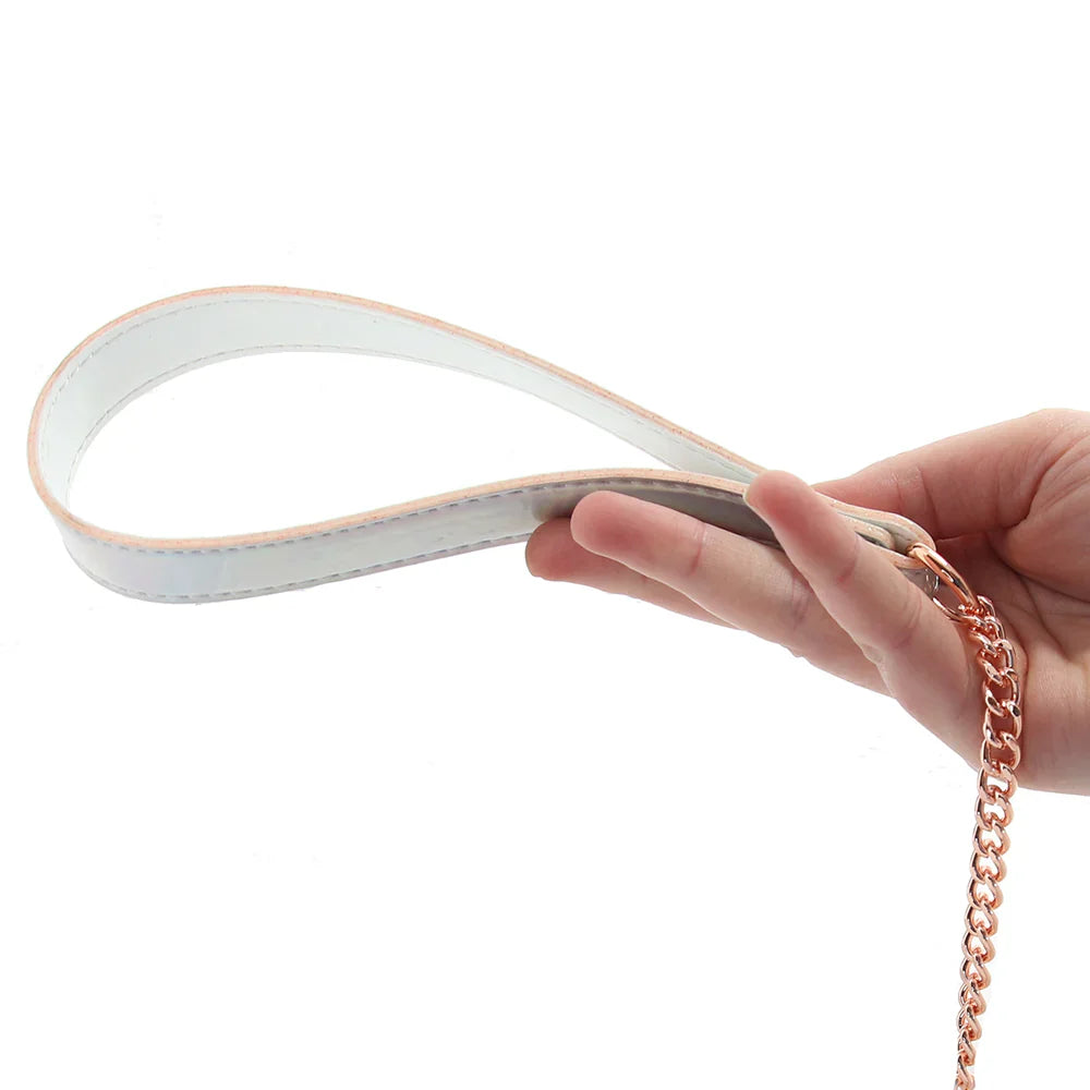 NS Novelties Cosmo Bondage Collar & Leash Rainbow