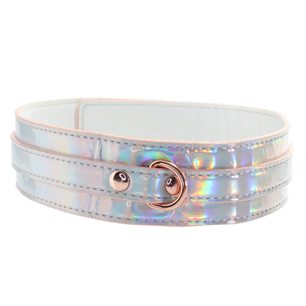 NS Novelties Cosmo Bondage Collar & Leash Rainbow