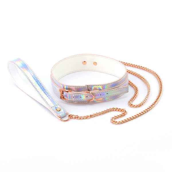 NS Novelties Cosmo Bondage Collar & Leash Rainbow