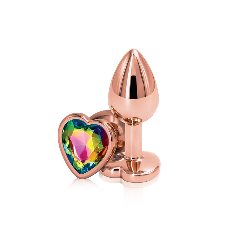 NS Novelties Rear Assets Rose Gold Heart Rainbow or Gem Pink