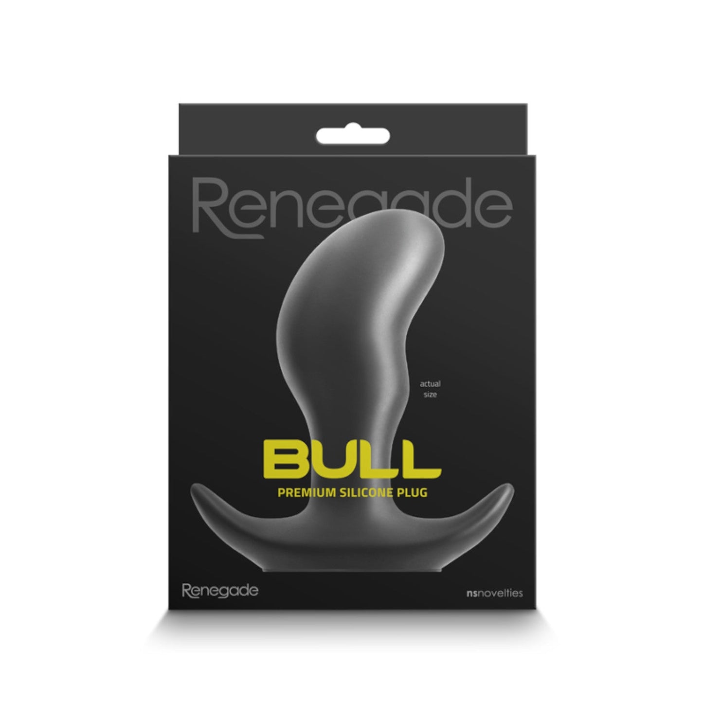 NS Novelties Renegade Bull Premium Silicone Anal Plug Black Small