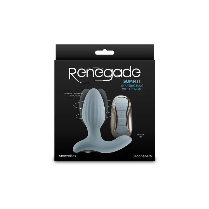 NS Novelties Renegade Summit Gyrating Plug with Remote Gray