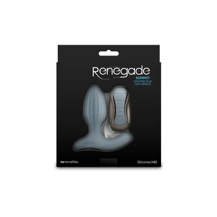 NS Novelties Renegade Summit Gyrating Plug with Remote Gray