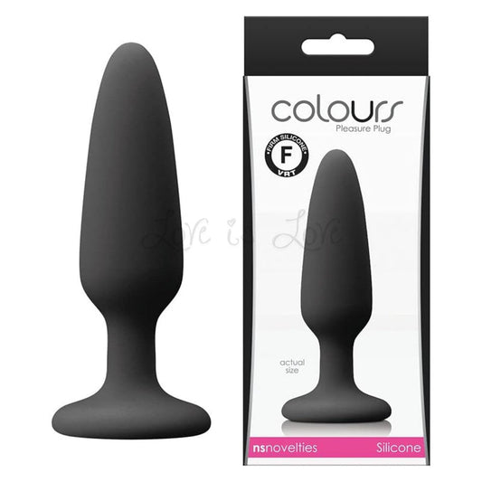NS Novelties Colours Pleasures Silicone Small Plug Pink or Black