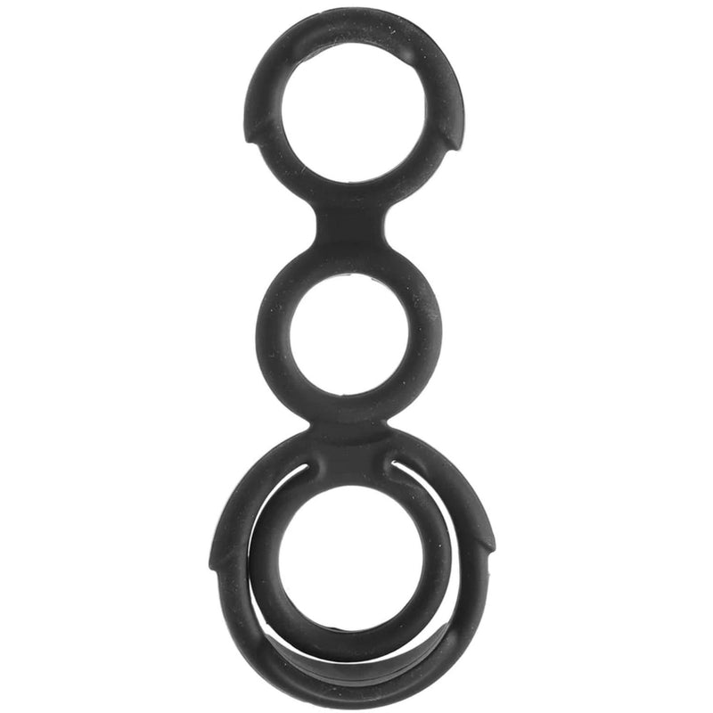 Nasstoys My Cockring Quattro Cock & Scrotum Rings Black