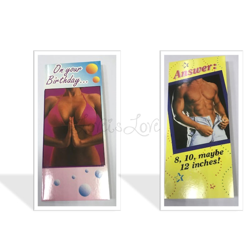 Naughty Birthday Card For Boyfriend, Girlfriend, Husband, Fianc��, Wife, or Significant