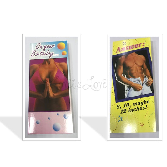 Naughty Birthday Card For Boyfriend, Girlfriend, Husband, Fianc��, Wife, or Significant