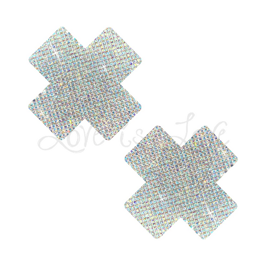 Neva Nude Pasty Razzle Dazzle Crystal Jewel Sparkle X Factor Nipple Cover Pasties