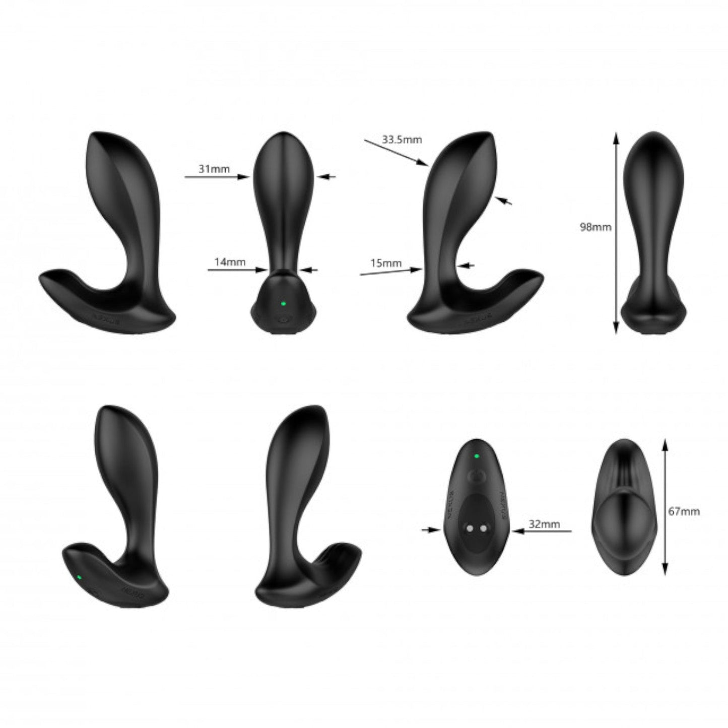 Nexus Duo Plug Rechargeable Remote Controlled Vibrating Butt Plug Small