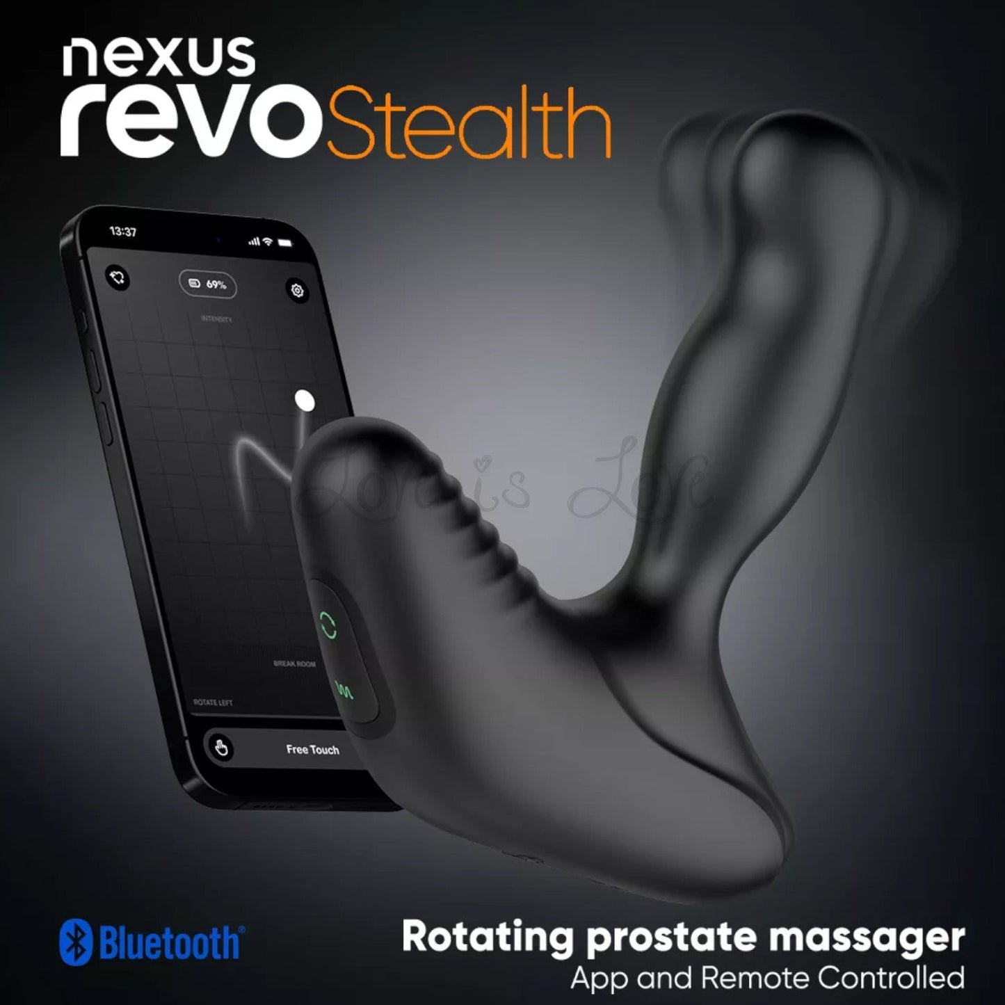 Nexus Revo Stealth Rotating Prostate Massager Bluetooth App Enabled and Remote Controlled (Latest Edition)