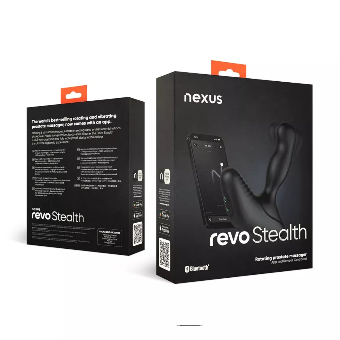Nexus Revo Stealth Rotating Prostate Massager Bluetooth App Enabled and Remote Controlled (Latest Edition)