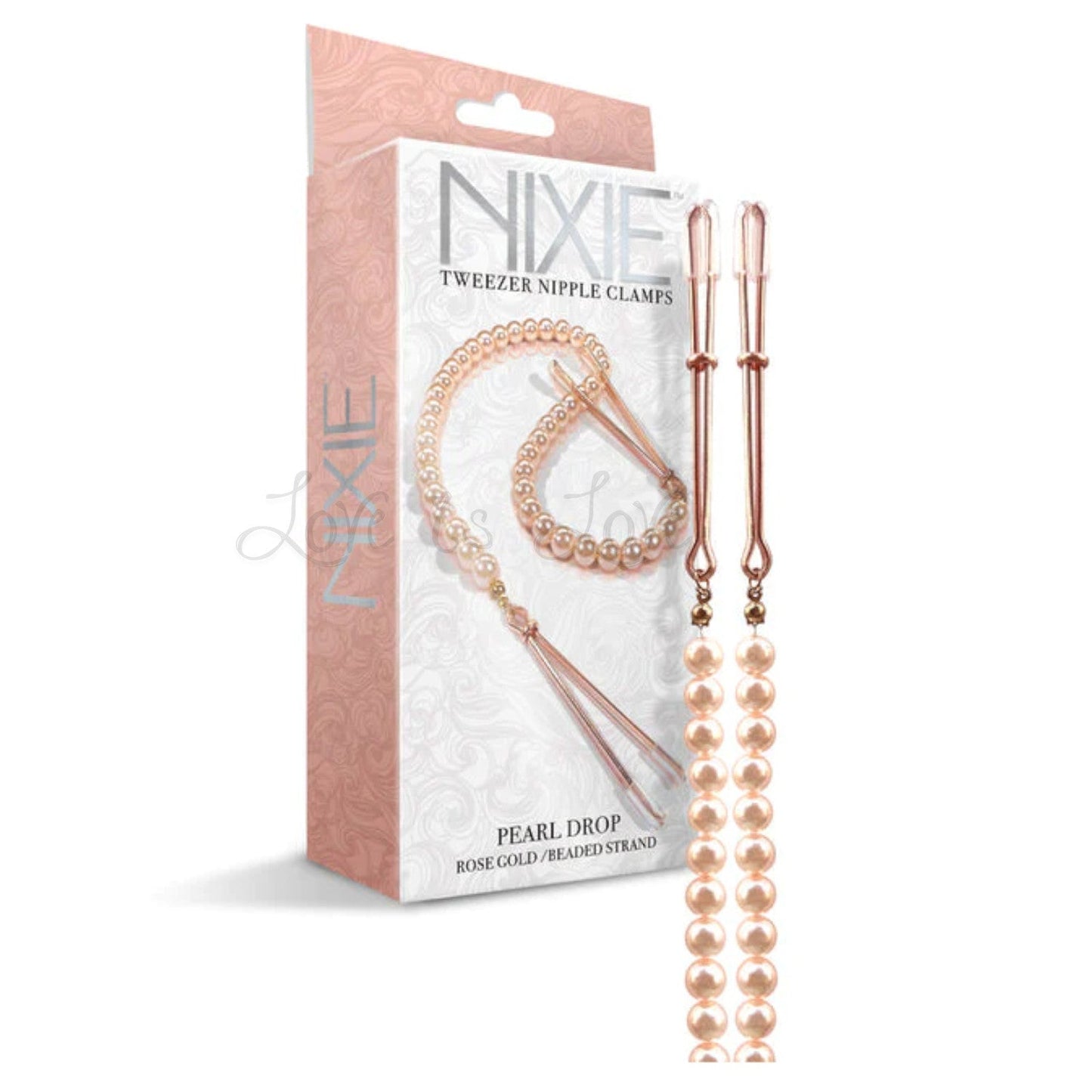 Nixie Pearl Drop Tweezer Nipple Clamp Rose Gold