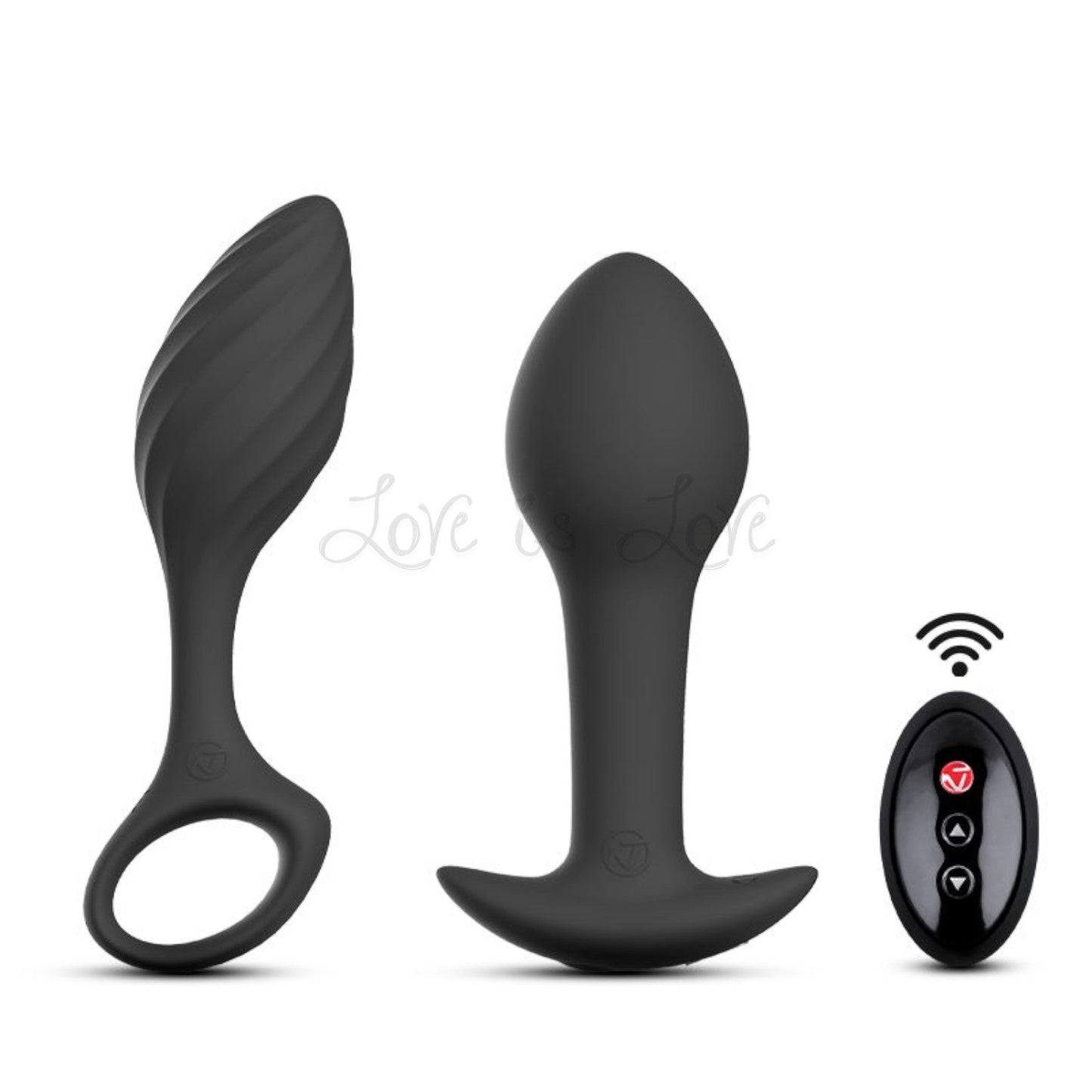 Nomi Tang Fun Plug Set Rechargeable Anal Vibrator Black (New Anal Set of 2 - Best Seller!)