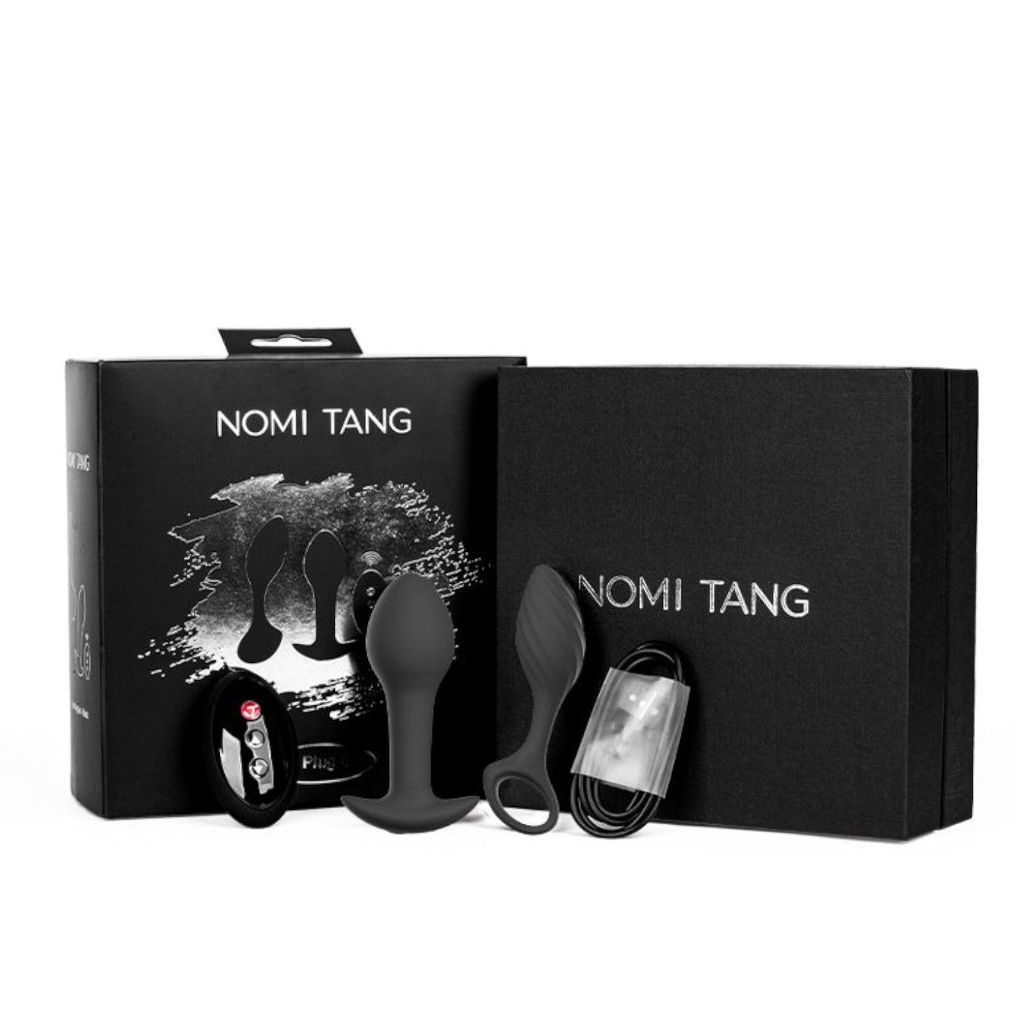 Nomi Tang Fun Plug Set Rechargeable Anal Vibrator Black (New Anal Set of 2 - Best Seller!)