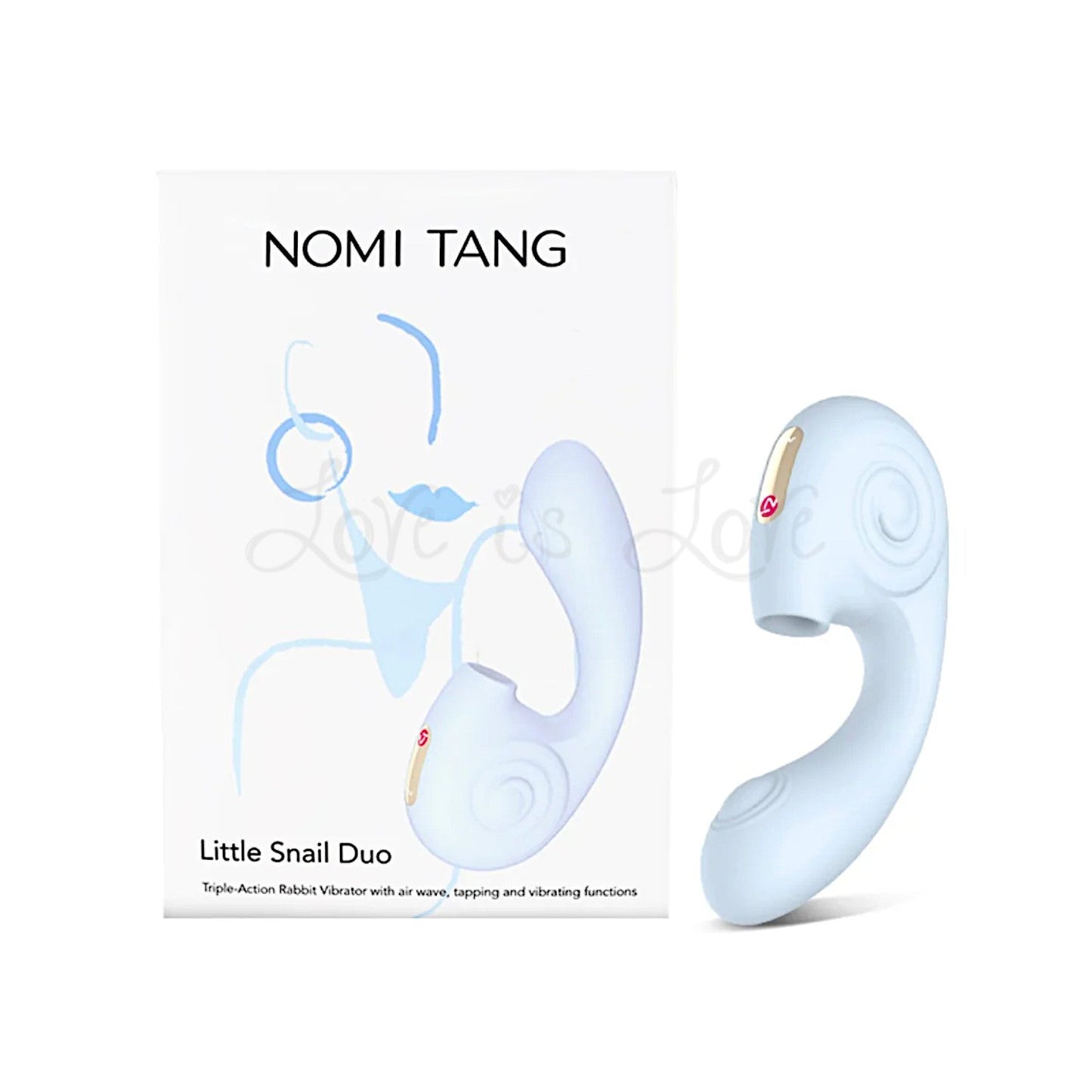 Nomi Tang Little Snail Duo Triple-Action Rabbit Vibrator With Air Wave/Tapping/Vibrating Functions ( Best Seller )