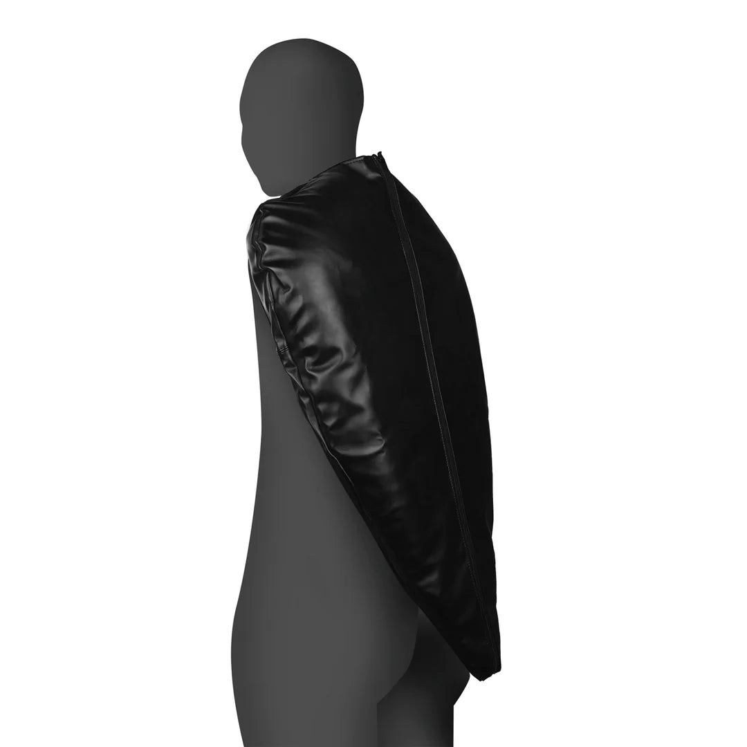 Shots Ouch! Xtreme Zip-Up Full Arm and Shoulder Sleeve Restraint Black