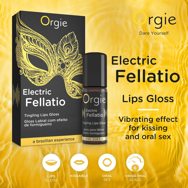 Orgie Electric Fellatio Tingling Lip Gloss 10 ml 0.34 FL OZ (Special for Oral Sex)