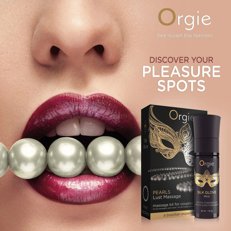 Orgie Pearls Lust Silicone Massage Kit - Intimate and Sensual Experience for Couples