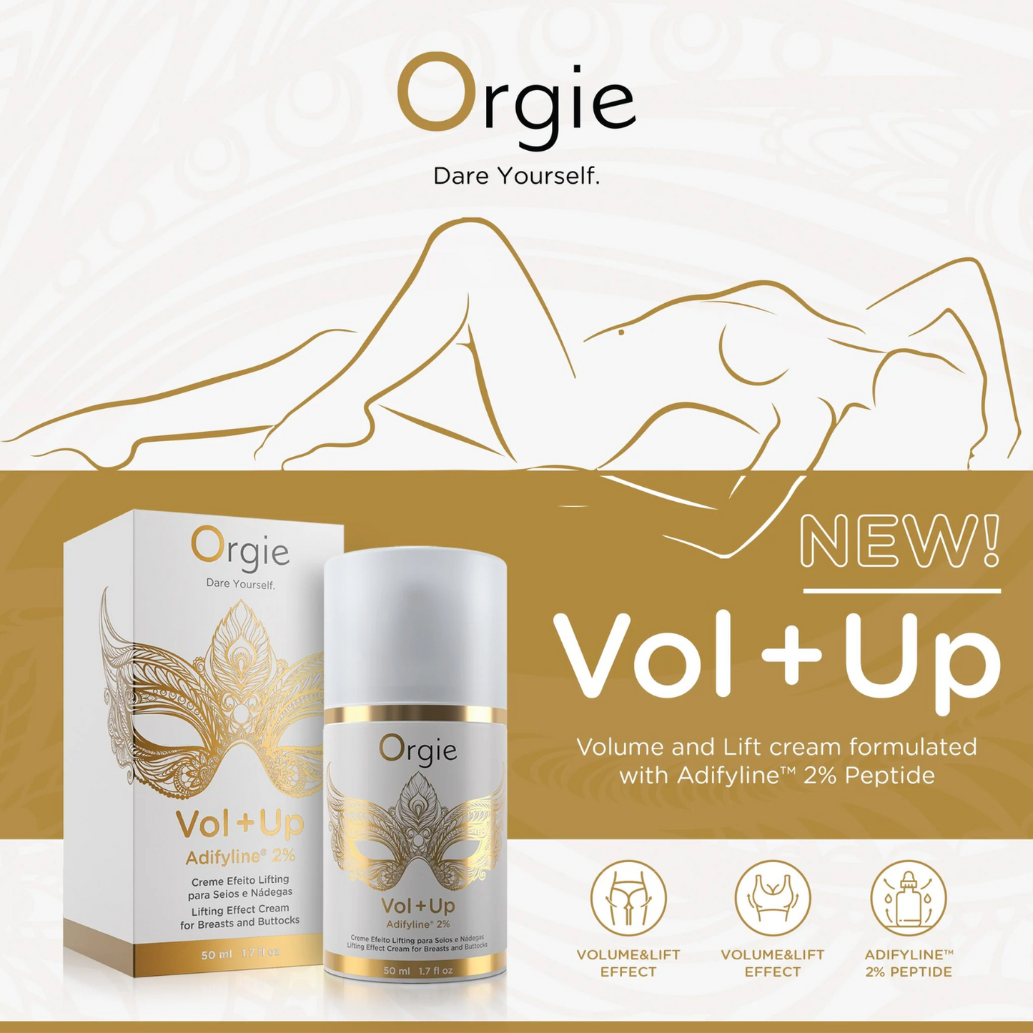 Orgie Vol + Up Lifting Effect Cream for Breasts and Buttocks 50ml
