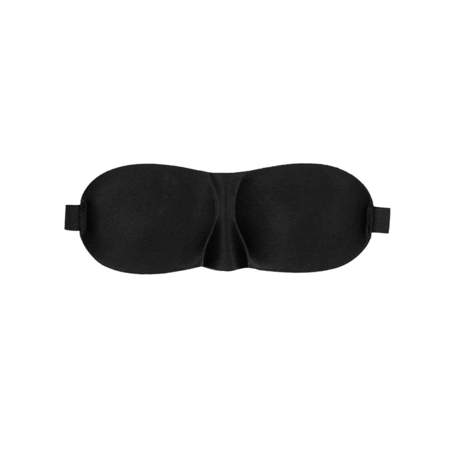 Shots Ouch! Black & White Satin Curvy Eye Mask With Elastic Straps