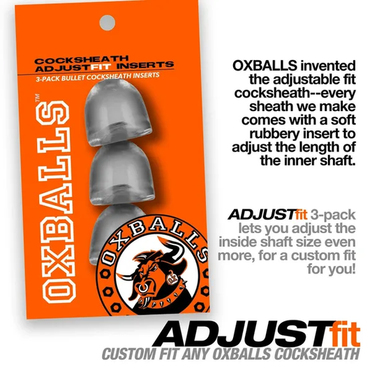 OxBalls ADJUSTFIT INSERT 3-Pack Clear