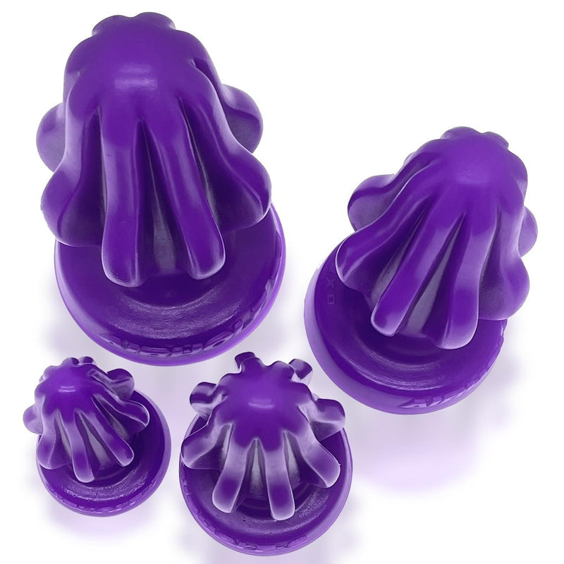 Oxballs Airhole Finned Hollow Plug Stuffer Eggplant OX-1925 [Limited Time Offer]
