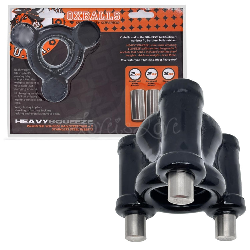 Oxballs Heavy Squeeze Weighted Squeeze Ballstretcher With 3 Stainless Steel Weights